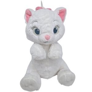 Disney Parks Marie Aristocats Cat Kitten Turkish Angora Stuffed Animal Plush 10"